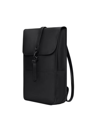 Black PU fabric backpack RAINS | RA13000BLACK