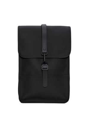 Black PU fabric mini backpack RAINS | RA13020BLACK