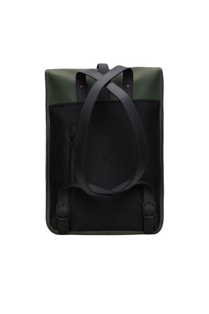 Green PU fabric mini backpack RAINS | RA13020GREEN