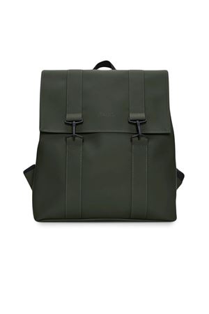 Green PU fabric MSN backpack RAINS | RA13300GREEN