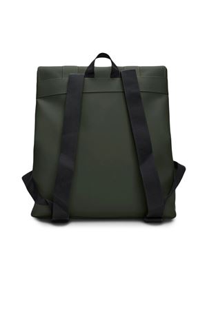 Green PU fabric MSN backpack RAINS | RA13300GREEN