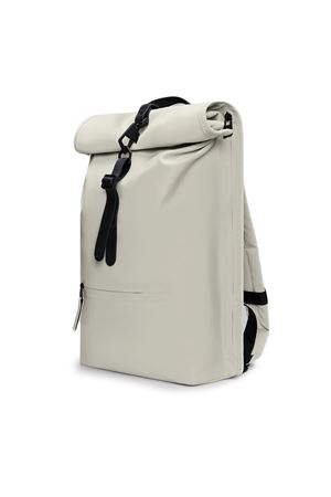 Beige PU fabric MSN backpack RAINS | RA13320MATRIX