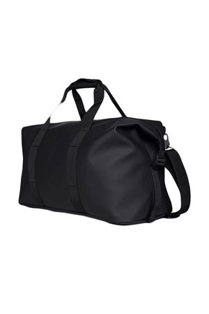 Black PU fabric Hilo Weekend Bag RAINS | RA14200BLACK