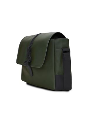 Borsa messenger in tessuto PU verde RAINS | RA14580GREEN