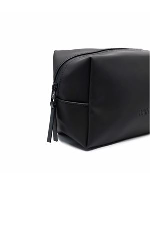 Borsa a mano in tessuto PU nero Small RAINS | RA15580BLACK