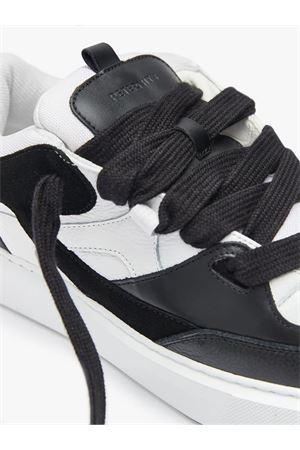 White and black leather sneakers RETERNITY | 4001241030BLACKWHITE