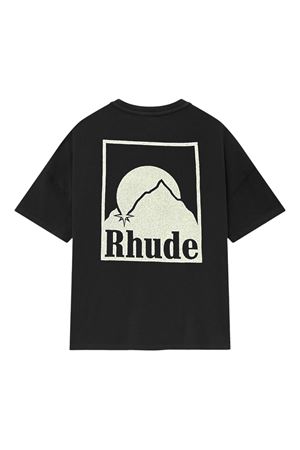 Black cotton T-shirt RHUDE | RHPS25TT030122306