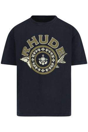 Black cotton T-shirt RHUDE | RHPS25TT050122306