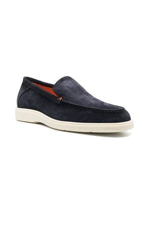 Blue suede loafer SANTONI | MGDT17824TICBGEXU60.