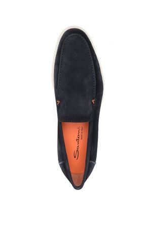 Blue suede loafer SANTONI | MGDT17824TICBGEXU60.