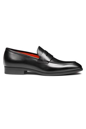 Mocassino penny in pelle nera SANTONI | MGSI14944SMABUSFN01BLACK