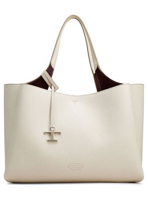 Borsa Tote in pelle martellata bianco TOD'S | XBWAPAF9300QRI9P09