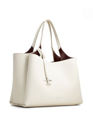 Borsa Tote in pelle martellata bianco TOD'S | XBWAPAF9300QRI9P09