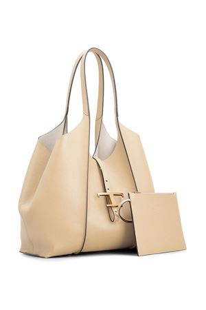 T Timeless Shopping Bag in Leather Small TOD'S | XBWTSBA0200Q8EC600