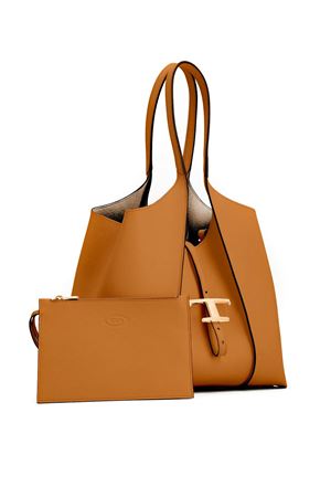 T Timeless Shopping Bag in Leather Small TOD'S | XBWTSBA0200Q8ES410