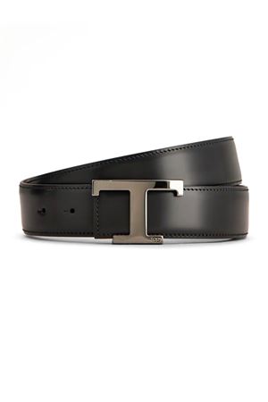 Black and bordeaux leather double face belt TOD'S | XCMCQR55100HDL576C