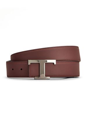 Black and bordeaux leather double face belt TOD'S | XCMCQR55100HDL576C