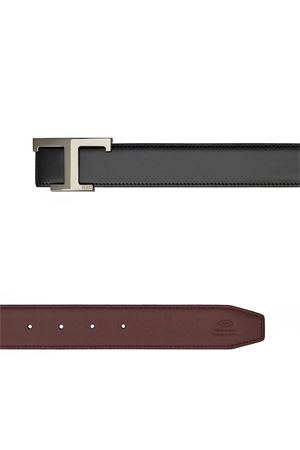 Black and bordeaux leather double face belt TOD'S | XCMCQR55100HDL576C