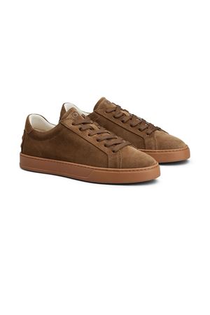 Brown calfskin suede upper sneakers TOD'S | XXM04L0HZ40RE0S818