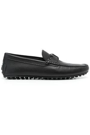 Logo-Plaque Leather Loafers TOD'S | XXM42C0CT50S95B999