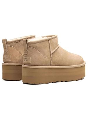 Stivali Classic Ultra Mini beige con plateau UGG | 1135092SAN