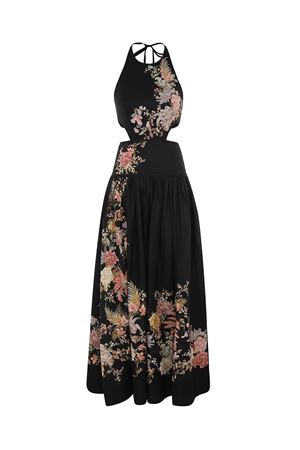 Abito midi Tallow nero multi floreale ZIMMERMANN | 0934DRS253BLKMLFL