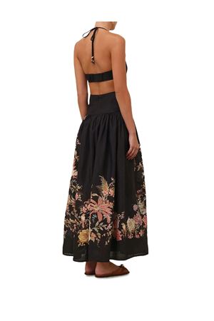 Abito midi Tallow nero multi floreale ZIMMERMANN | 0934DRS253BLKMLFL