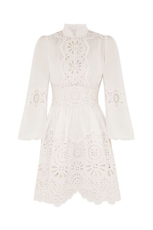 Acacia Broderie Mini Dress in Ivory ZIMMERMANN | 0981DRS252IVO