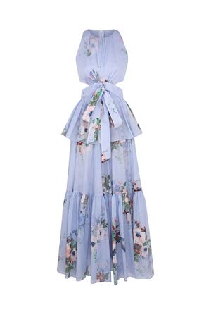 Light Blue Watercolour Floral Midi Dress ZIMMERMANN | 1242DRS255LTBLWCFL