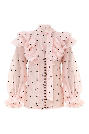 Blusa in seta e lino rosa ZIMMERMANN | 2302TR251PNKHRTS