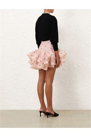 Crush Flip Mini Skirt in Pink Hearts ZIMMERMANN | 2686SR251PNKHRTS