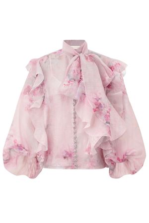 Pink silk linen blouse ZIMMERMANN | 2856TR251PIF